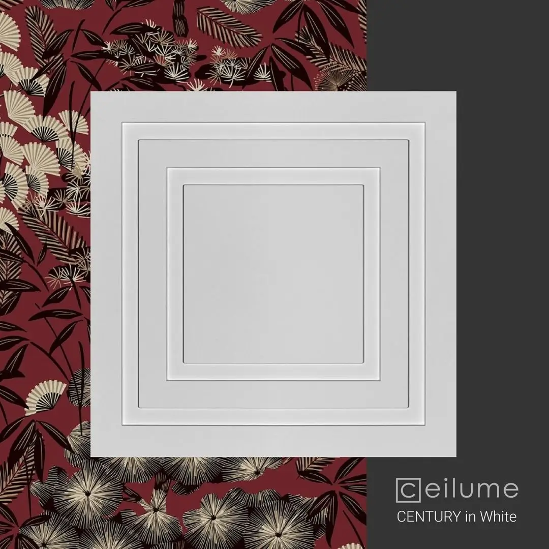 century 2x2 white ceiling tile context