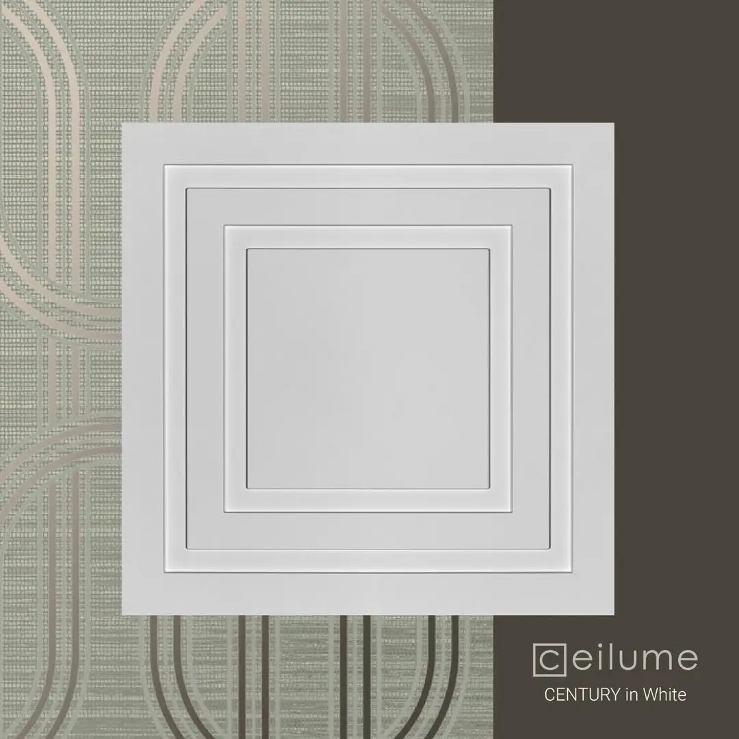century 2x2 white ceiling tile context
