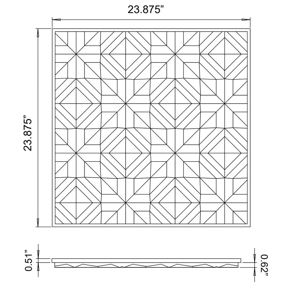 ceilume doric 2x2 dimension