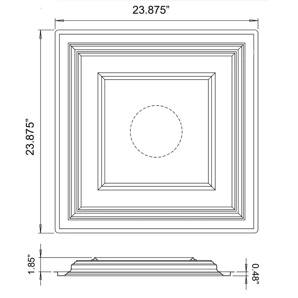ceilume madison 2x2 dimension