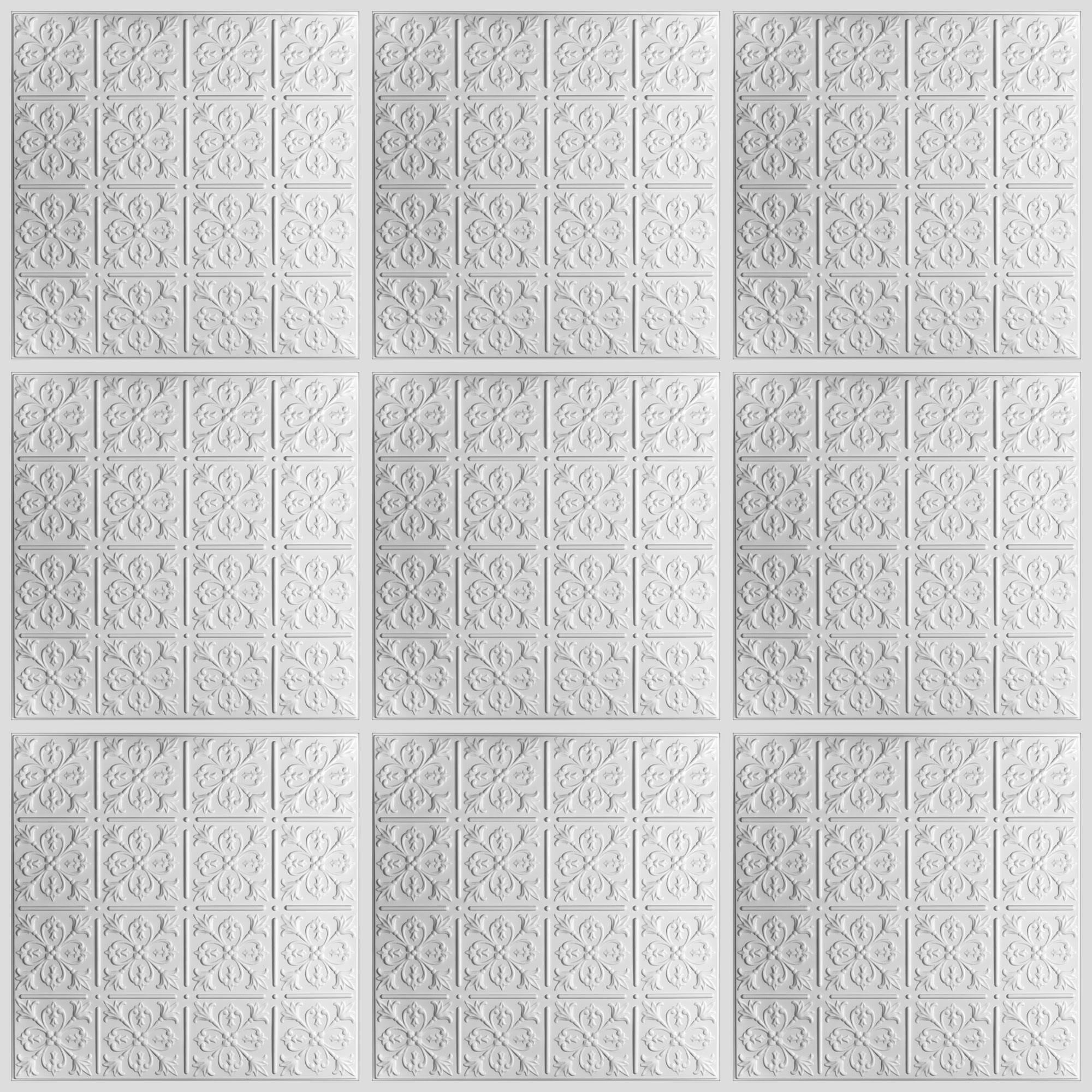 fleur-de-lis-2x2-white-ceiling-tiles-group